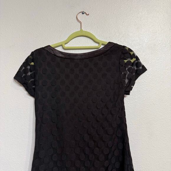 Enfocus Studio Black Swiss Dot Midi Dress Sz 8 - Picture 7 of 10